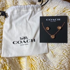 Coach Necklace Earring Set